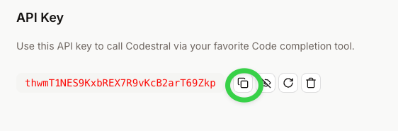 Copy API Key
